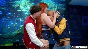 MILFY Married Redhead Lauren Phillips Gets DPed By Two Studs