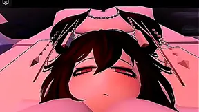 Shark Girl Dominates Steamy Roblox Condo Encounter Under Moonlight