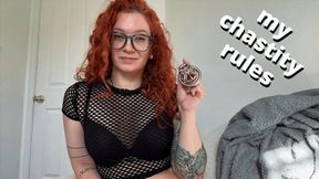 pleasure Domme's chastity rules - how I'd keep you locked up, JOI, CEI - HD wmv