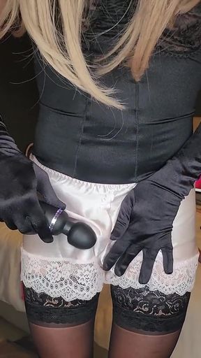 Black Lingerie and Baby Pink Frenchies