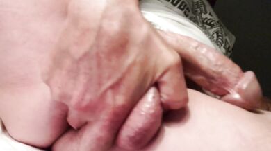 Aussie bloke cums hard balls deep with his big cut cock