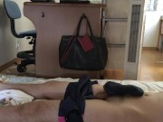 【Voyeur】【Big dick】A Japanese college student who masturbates until techno break!