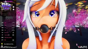 Hentai VTuberElfie Gets Double Penetration Ahegao Squirt VR Action