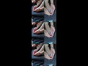 I couldn't stop rubbing his cum into my bare feet 🥵💦