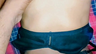 Indian village wife green colour saree Fuking