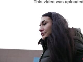 GERMAN SCOUT - Skinny Czech Teen Stefani Jameson with Saggy Boobs Pick Up for 1st Casting Screw