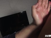 Twink boy Finn Harper gets handjob on his big dick