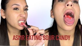 ASMR eating sour candy