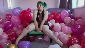 Naughty student gets spanked and fingered in balloon room by teacher