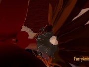 Furry Yaoi Hentai 3D - Threesome Bull and Horse Fuck Grey Fox