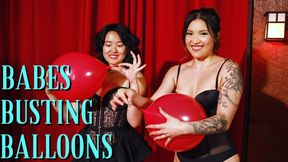 Babes Busting Balloons