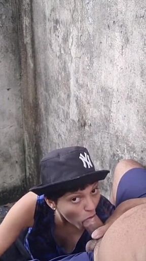 I Put the Lesbian on to Pay for a Blowjob on the Stairs.