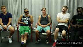 GanbangCreampie - 5 Cocks Vs Busty Blonde Babe In Dripping Hot Gangbang