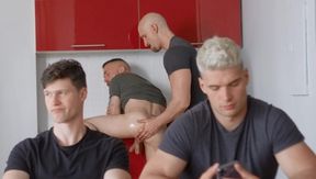 Penetrate My Fuckhole - Finn Harding facial cumshot in the kitchen