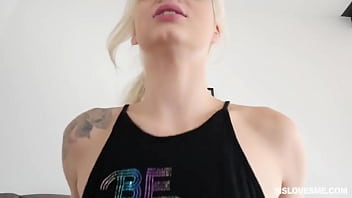 Petite Blonde Teen Stepsister Morning Sex POV - Elsa Jean, Tony Profane