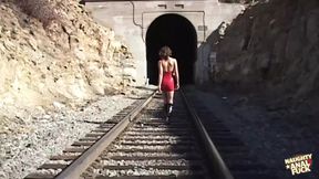Four Massive Dicks Plow Amber Rains Holes Again and Again Until She Drains Them All
