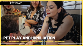 Pet Play and Humiliation: The Useless Puppy Cleaning the Floor and the Goddesses