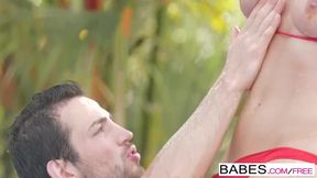 Elegant babes Martina Gold and Joel enjoy a fun pool party.
