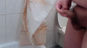 Cumshot in shower