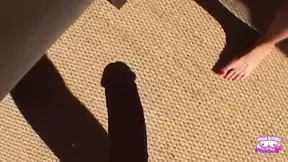 American beauty gives fantastic outdoor blowjob by the pool