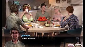 Redhead MILF and sexy blonde temptations in a 3D hentai game