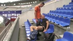 Fucked by straight Arab in stadium