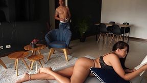 Tanned stepmom gets fucked by a latino guy