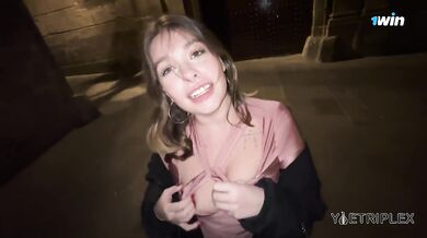 Thick Latina gets pounded hard in risky public street fuck
