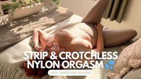 Cum on my Shiny Crotchless Tights - Sensual Masturbation & Loud Orgasm - HEAR Me Cum Series!