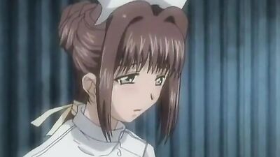 Brunette babe moans in ecstasy while getting drilled by multiple guys in a hentai sex movie