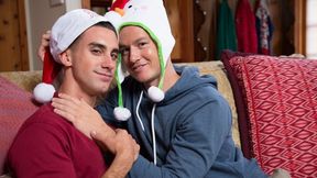 Hardcore Christmas anal video starring Ryan Pitt and Nate Stone