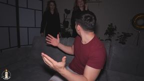 hot threesome with identical redheads! facial, roleplay