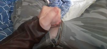 Biker goons in leather jacket