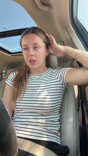 Lush in the Car! Risky Orgasm!