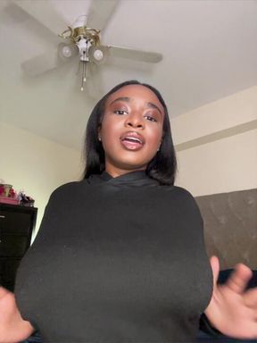 Black Sweatshirt Titty Tease