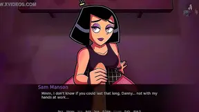 Goth Sam Gives Danny Hot Handjob & Facial Cumshot in Anime Fantasy