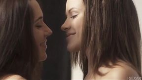 Petite Lesbians Kerry Cherry and Leda Fuck Each Other Brainless