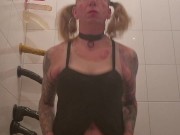 Sissy Bunny hops on dildo