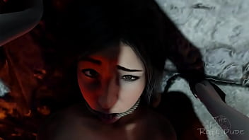 Tomb Raider babe Lara Croft gets anal fucked and dominated by Tifa