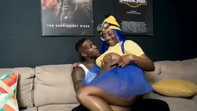 Minion-themed Angelz gets rough and real with big natural tits
