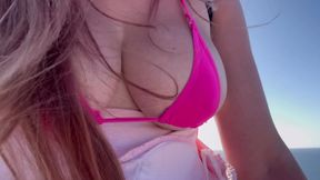 Artemisia Love sexy stroll by the beach big boobs fetish close up horny af