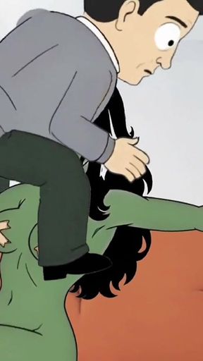 Slut She-hulk Gets Fucked on the First Date. Cartoon