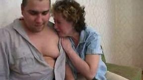 Chubby friend of mine treats old granny with his huge dick