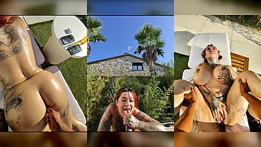 Sabien Demona Rides BBC Raw & Wet — POV