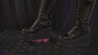 Destroying Your Cock And Balls in my Painful OnlyMaker Platform Boots - Cock Balls Crush Trample