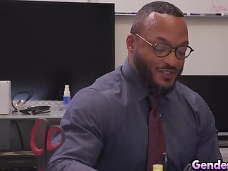 Interracial sex with Dillon Diaz and TS Gracie Jane