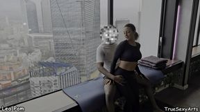 Lea Pam 4K - Fitness Babe seduces Personal Trainer &amp; fucks during Intense Home Workout