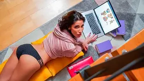 Stepmom needs exam practice and things get fucking wild when he strips down for her