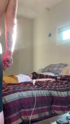 Caught my step sister in my bed