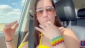 Thick Babe Took Her Panties Off To Get A Ride And Ended Up Sucking And Fucking On The 1080)60fps - Big Tits - Yiny Leon